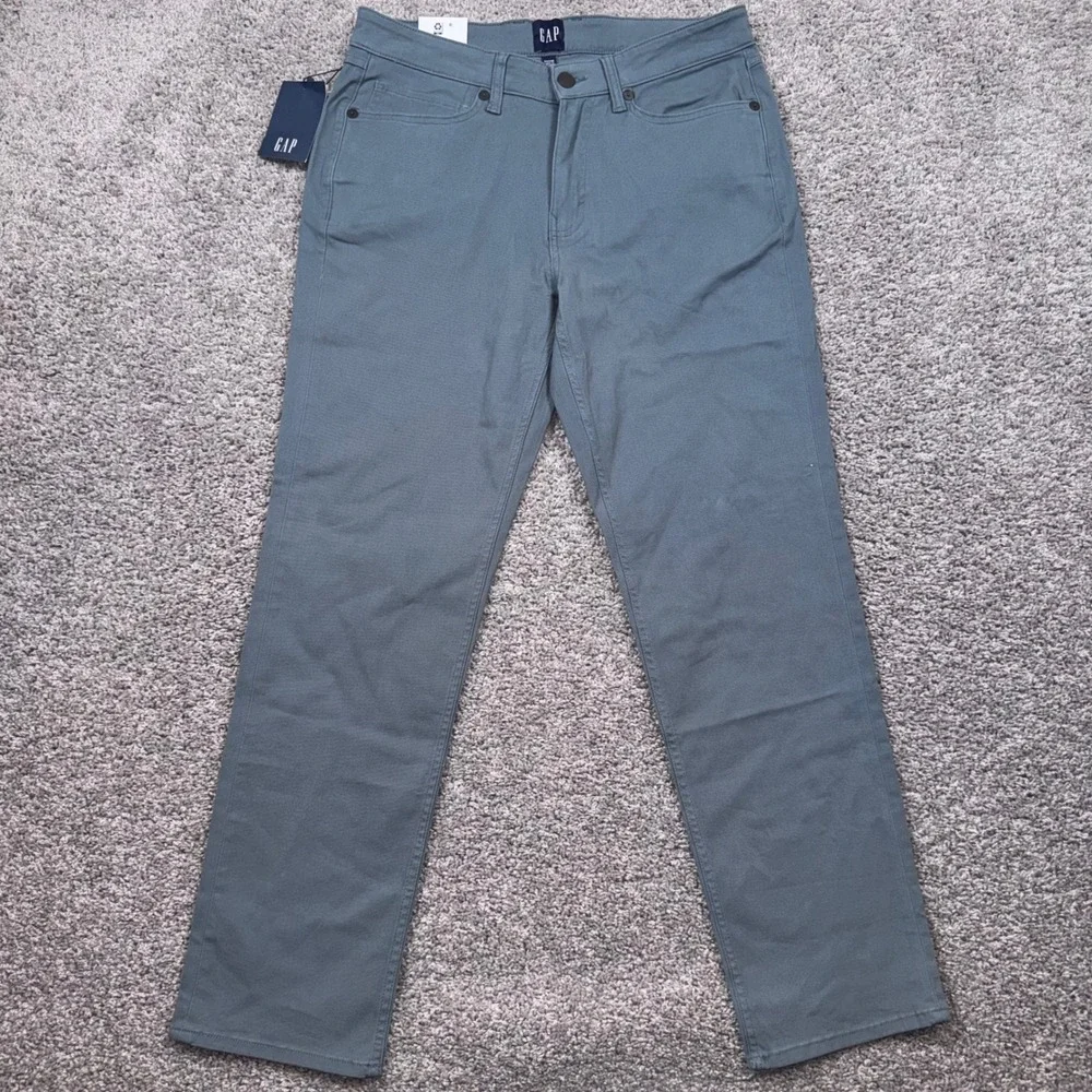Gap 5 Pocket Pant Mens Slim Fit Stretch Twill Blue 32x30 NEW